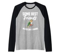 Parrot Lover Bird Dueño Amigos Blanco Caique Camiseta Manga Raglan