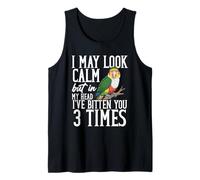 Parrot Lover Bird Dueño Look Tranquilo Caique de vientre blanco Camiseta sin Mangas