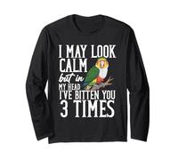 Parrot Lover Bird Dueño Look Tranquilo Caique de vientre blanco Manga Larga