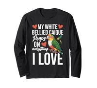 Parrot Lover Birdkeeper caga en un caique de vientre blanco Manga Larga