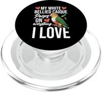 Parrot Lover Birdkeeper caga en un caique de vientre blanco PopSockets PopGrip para MagSafe