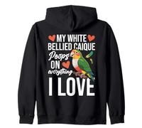 Parrot Lover Birdkeeper caga en un caique de vientre blanco Sudadera con Capucha