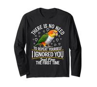 Parrot Lover Birdkeeping Repite Caique de Vientre Blanco Manga Larga