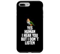 Parrot Lover Birdkeeping Sí Humano Blanco Vientre Caique Carcasa para iPhone 7 Plus/8 Plus