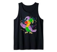Parrot Mardi Gras Funny Carnival Parade Bird Lover Camiseta sin Mangas