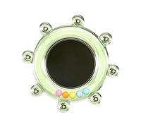 Parrot Mirror Chewing Toy - Entertainment Ornament for Curious Companion | Lightweight Cage Attachment with Rotating Design, Playtime Stimulation Accessory for Small Medium Large 3,35 x 3,35 in