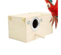 Parrot Nesting Box, Finch Nesting House, Wooden Indoor Outdoor Housing, For Cockatiels, Lovebirds, Small Birds Habitats 11.42x5.91x5.91 Inches, Comfortable Design, Safe Resting