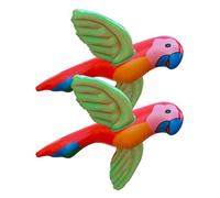 Parrot Party Decorations, Cartoon Inflatable Pools Toy, 28,74 x 22,83 pulgadas, 2 x Colorful Pool Floatie, Outdoor Beach and Pool Toys, Fun Summer Gathering Accessories, Compact & Easy to Inflate
