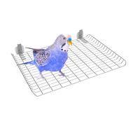 Parrot Perch - 10.87x7.32 in Birds Perches | Stainless Steel Bird Stand Perch | Small Breeds Animals Ejercise Playground Toy for Lovebirds, Budgies, Canary, Cockatiels