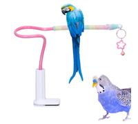 Parrot Perch, Cockatiel Stand, Non-Slip Training Toy with Bell, Cage Accessories, Small Bird Play for Birds, Parakeet, Conure Training, Indoor and Fun Exercise Station