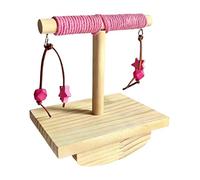 Parrot Perch - Durable Chewing Activity Perch, Wooden Bird Training Stand Parakeet Puzzle Toy For Interactive Play For Macaw Budgies Pet Parents Animal Lovers Trainers Shelters Living Room Bedroom