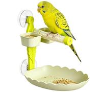 Parrot Perch Stand - Heavy Duty Suction-Cup Standing Resting with Feeding