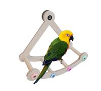 Parrot Pirate Ship Rocking Toy - Interactive Wooden Bird Swing & Rotating Educational | Pirate Ship Themed Swinging Perch For Cockatiels & Conures