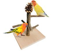 Parrot Playground, Natural Wood Parrot Perch, Bird Play Stands, Tabletop Parrot Perch, Bird Playstand, Parrot Training Playground, Cockatiel Perch, Bird Cage Toys, Parrot Playstand For Training