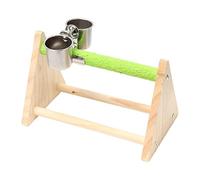 Parrot Playstand W/Food Cup Ejercicio Centros de actividades para Macaw Fin Budgie