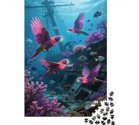 Parrot Puzzle Imposible,desafío para Adultos Naufragio Submarino Juego Educativo 1000 Piezas Obra De Arte De Juego De para Adultos Y Niños 1000pcs (75x50cm)