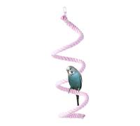 Parrot Rope Perch, Flexible Bird Swing, 105cm/41.3in Colorful Chewing Toy, Reusable Macaw Stand, Cotton Ladder for Cockatiel and Peony Bird Swing for Parrots