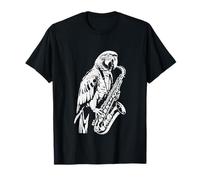Parrot Saxofón Música Pájaro Jazz Músico Camiseta