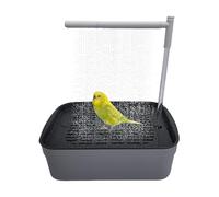 Parrot Shower Bathtub - Automatic Bird Bath with Circulating Faucet, Rechargeable Quiet Bath Tub | USB Powered Pet Bathing Accessory for Lovebird/Finch/Parakeet/Conure, Low-Noise Water Circulation