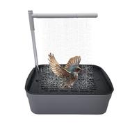 Parrot Shower, Black, Automatic Bird Bath Tub with Circulating Faucet, Quiet Rechargeable Bathing Station for Lovebirds, Parakeets, Conures, Finches, and Small Pet Birds