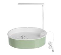 Parrot Shower - Clear/White, USB Powered Automatic Waterer, With Pump USB Powered Parakeet Bird Bath, 2.5 Liter Tank, Adjustable Nozzle, Splash-Free Design | Small Medium Conure Cage, Outdoor, Indoor,