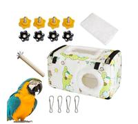 Parrot Sleeping House, Parakeet Hammock, Cotton Bird Nest, Warm and Cozy Bed, Comfortable for Cockatiels and Conures, Winter-Ready, Small and Medium Sizes, Colorful, 1 Pack