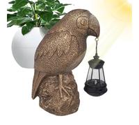 Parrot Solar Garden Sculpture - Outdoor Bird Lamp, Decorative Figurine Light, Powered Ornament | Suitable for Weddings Birthdays Anniversaries Patios Decoration Lighting Festive Home Ambience Display