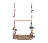 Parrot Swing - Bird Swing | Madre Parrot Hammock Seagrass Toys Toys & Hanging Perch Stand | Accesorios Para La Jaula De Pájaros Para Periquitos Conure Cockatiel Finches Tortbirds | Juguetes De Ejercic