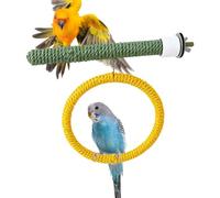 Parrot Swing Toys Stand - Interactive Stable Climbing Hammock System, Bird Rope Swing Perch Toy Kit, Hanging Bird Play Structure, Size For Cage Use, Wooden Rope Build, Avian Enrichment Play SY