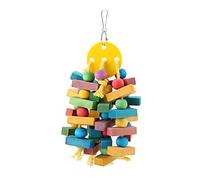 Parrot Toy Bird Toys Hanging Wooden Toy Parrot Swing Cage Accessories Suitable for Parrots and Birds