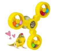 Parrot Toys - ABS Interactive Chewable Rotatable Play Windmill Shaped | 4.17x4.17x1.77Inches Toys For Parrots For Cockatiel Conure Macaw Lovebird Cockatoo Animals Pets