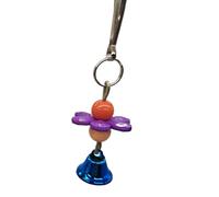 Parrot Toys - Acrylic Bird Toy | Parrot Toys with Bell | Bird Chew Toys For Exploring, Bird Chew Toys For Exploring, Relaxing, Entertainment, Playing | Flower Acrylic Bird Toy For Cage