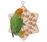 Parrot Toys Wooden - Removable Cork Foraging Game | Bird Chew Toys, Parrot Mental Stimulation Toy, Beak Health Enrichment Puzzle - for Home Cage Training Exercise Boredom Prevention Pet Care Bird