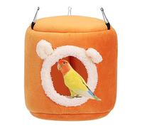 Parrot Warm Nest - franela de algodón 20 x 19 x 19 cm | Insulated Bird Nest with 3 Hooks | Winter Warmer for Parrots Budgies Sugar Gliders Pearl Birds for Cage and Aviary Use