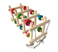 Parrot Wooden Chew Toys, Cage Stand Parakeet Chew Toy, Safe Natural Wood Design, Multifunctional Enrichment Accessories, Perfect for Adults Pet Lovers Family Bird Playtime
