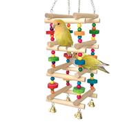 Parrot Wooden Chew Toys, Cage Stand Parakeet Play Accessories, Safe Multifunctional Wood Blocks, Natural Entertainment Tools, Ideal para amantes de mascotas, adultos, familia Bird Interaction