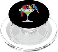 Parrots Drinking Margarita Tropical Vacation Hawaiian Birds PopSockets PopGrip para MagSafe