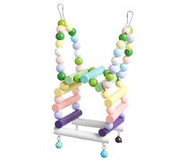 Parrots - Soporte de columpio portátil para loros con campana pequeña para loros pequeños, soporte de entrenamiento para loros pequeños