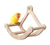 Parrots Wood Wheel Stand Toys, Creative Sparrow Perch Wheels, Wooden Bird Swing Stand, Interactive Sports Toy for Cockatiels, Macaws, Budgies, 23,5x19,5x12 Cm, 175g, Wood