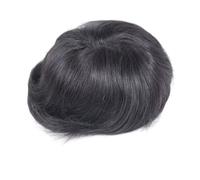 Parrucca uomo #1B Natural Negro 0,08-0,10 mm Full Skin PU Cabello Cabello Natural Toupet Hombre V-Loop Sistema de Repuesto de Pelo Humano Parrucca