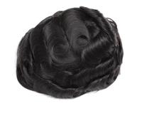 Parrucca uomo - Peluca para hombre, encaje francés, parte delantera, pelo humano con suave piel de poliuretano en la parte posterior, prótesis de pelo masculino Parrucca (8 x 10)