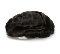 Parrucca uomo - Sistema de piezas de cabello humano para hombre, repuesto para hombre, piel fina, encaje suizo, peluca de pelo para hombre, postizos Parrucca (marrón, 7 x 9 pulgadas)