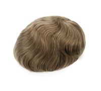 Parrucca uomo - Toupé de pelo humano de poliuretano inyectado completo de 0,06 mm para hombres, línea natural, piel fina, prótesis capilar para hombres Parrucca (6 x 8)