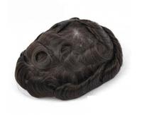 Parrucca uomo - Toupet de piel sintética para hombre, pelo humano, 0,12-0,14 mm, sistema de reemplazo de inyección, prótesis de pelo para hombre, Parrucca (#2,8 x 10)