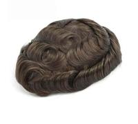 Parrucca uomo - Toupet de piel sintética para hombre, pelo humano, 0,12-0,14 mm, sistema de reemplazo de inyección, prótesis de pelo para hombre, Parrucca (#3,8 x 10)