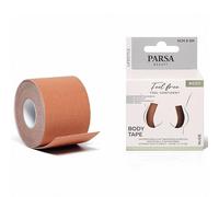 Parsa Beauty BodyTape - 5cm x 5m - Boob Tape para una sujeción y Comodidad Cinta de Pecho nuda para Cualquier ocasión - Cinta Corporal para señoras - Funcional, Elegante y a la Moda