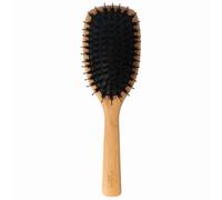 PARSA Beauty Cepillo de cuidado de bambú ovalado FSC® y cerdas de jabalí | Desenredar suavemente, forma estable y resistente a la humedad, pelo que necesita cuidado