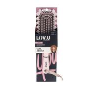 PARSA Beauty LOV.U - Cepillo rizador con espirales para rizos definidos, peinado suave, ideal para cabello rizado, color rosa