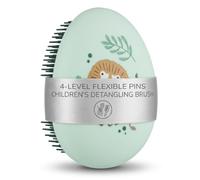 PARSA Beauty cepillo pelo Safari para Niños, Verde | mango y con impresión de león, Cepillado sin dolor, Peine antitirones para todos los tipos de cabello, viajar, Diseño Moderno
