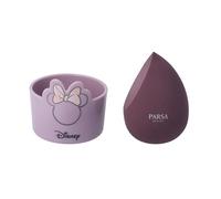 PARSA Beauty Set de esponja maquillaje inspirado en Disney Minnie Mouse - Beauty blender con soporte - Borla maquillaje para base y iluminador - Secado higiénico, suave y preciso